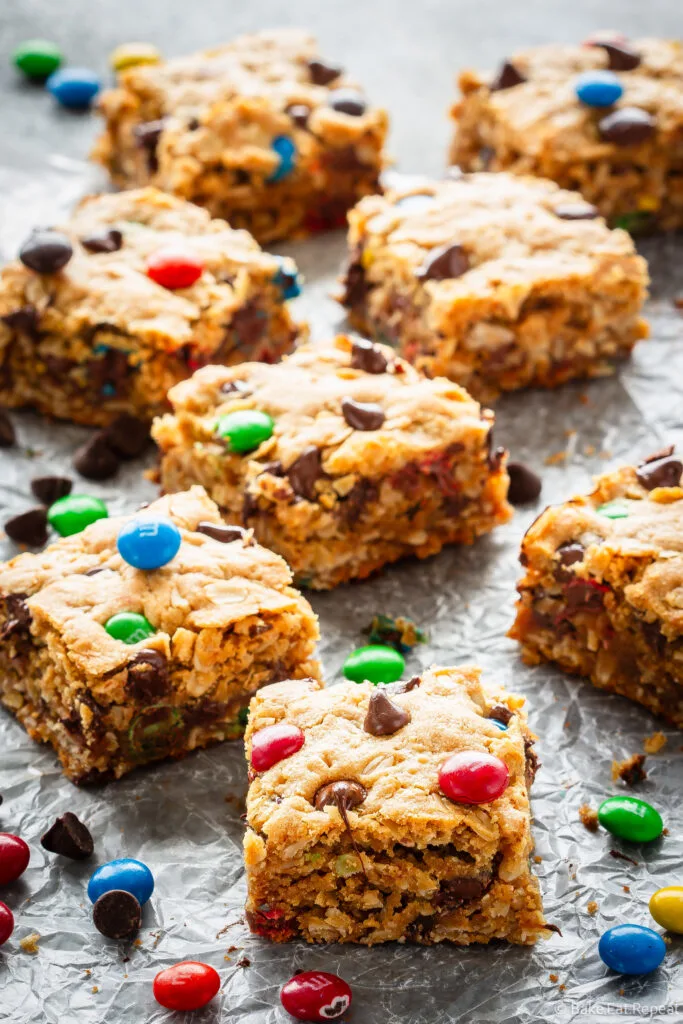 easy monster cookie bars