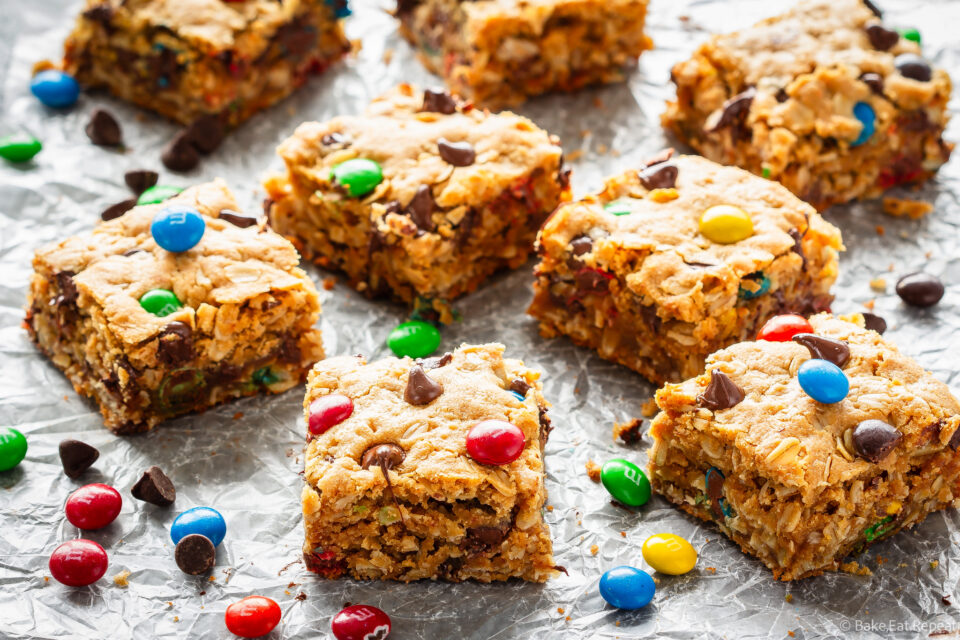 Monster Cookie Bars - Bake. Eat. Repeat.