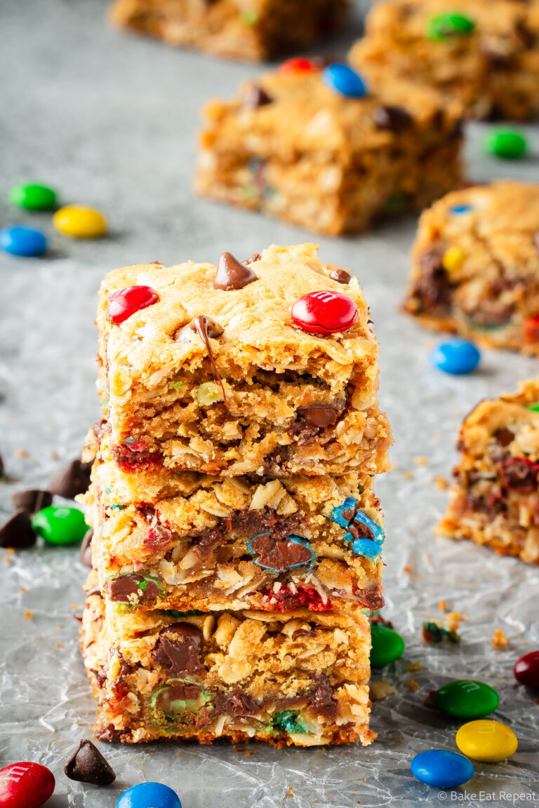 Monster Cookie Bars - Bake. Eat. Repeat.