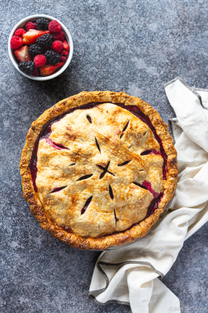 homemade bumbleberry pie