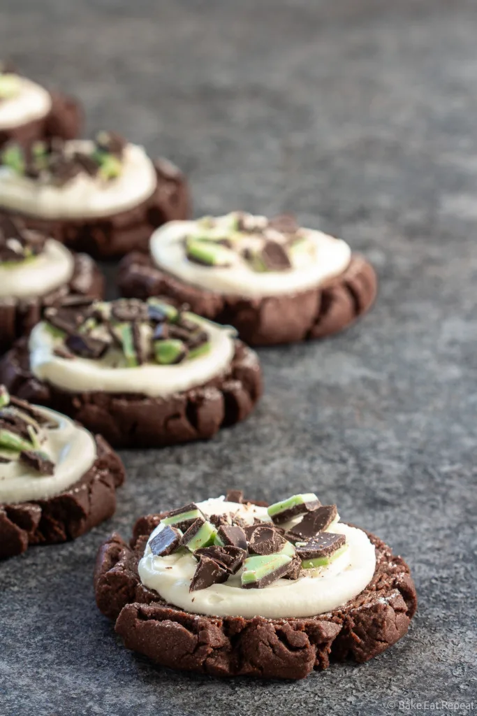 chocolate mint soft sugar cookies