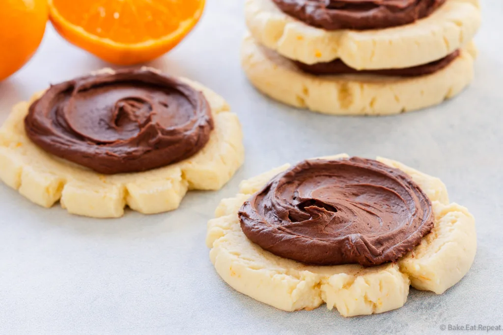 chocolate orange soft sugar cookies