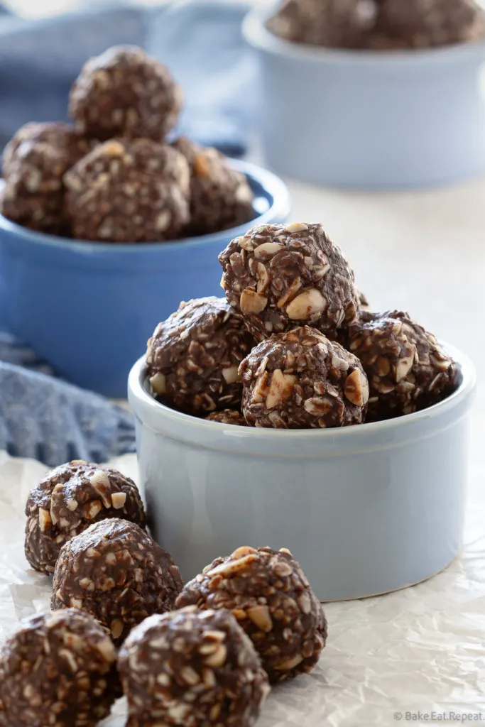 no bake chocolate peanut butter energy balls